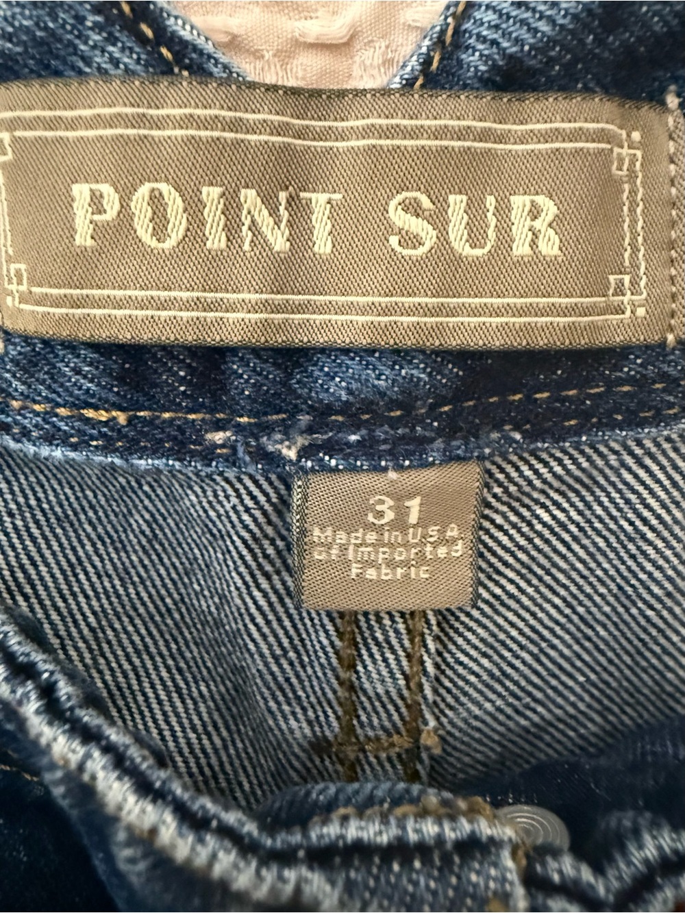 J.Crew Point Sur Wide Leg Carpenter Jeans Deep Dusk Size 31 Made USA - Picture 2 of 5